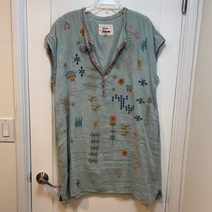 Johnny Was Embroidered Label Top